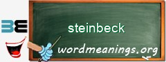 WordMeaning blackboard for steinbeck